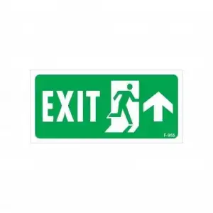 Exit Yukarı Sağ Ok İşaretli Uyarı Levhası 17,5x25 KOD:955