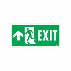 Exit Yukarı Sol Ok İşaretli Uyarı Levhası 17,5x25 KOD:956