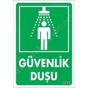 Güvenlik Duşu Uyarı Levhası 17,5x25 KOD:1017