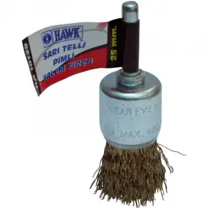 Hawk 10139 25 mm Sarı Telli Pimli Kalem Fırça