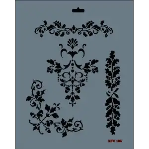 Rich New Seri N-105 Stencil 35x25 cm