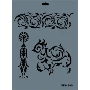 Rich New Seri N-109 Stencil 35x25 cm