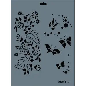 Rich New Seri N-117 Stencil 35x25 cm