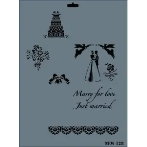 Rich New Seri N-128 Stencil 35x25 cm