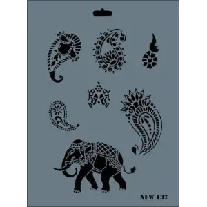 Rich New Seri N-137 Stencil 35x25 cm