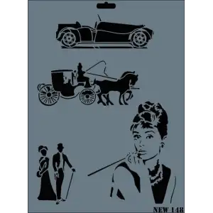 Rich New Seri N-148 Stencil 35x25 cm