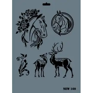 Rich New Seri N-169 Stencil 35x25 cm