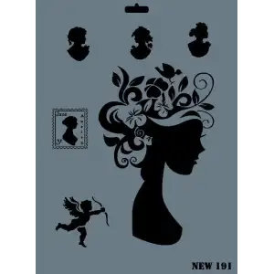 Rich New Seri N-191 Stencil 35x25 cm