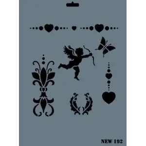 Rich New Seri N-192 Stencil 35x25 cm
