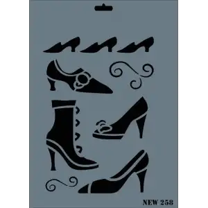 Rich New Seri N-258 Stencil 35x25 cm