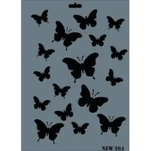 Rich New Seri N-264 Stencil 35x25 cm