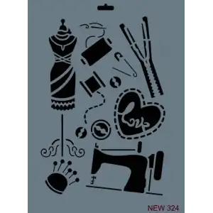 Rich New Seri N-324 Stencil 35x25 cm