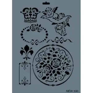Rich New Seri N-330 Stencil 35x25 cm