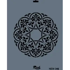 Rich New Seri N-346 Stencil 35x25 cm