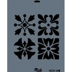 Rich New Seri N-348 Stencil 35x25 cm