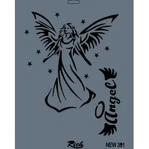 Rich New Seri N-391 Stencil 35x25 cm