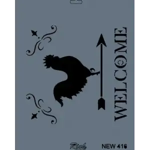 Rich New Seri N-416 Stencil 35x25 cm