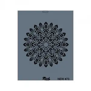 Rich New Seri N-473 Stencil 35x25 cm