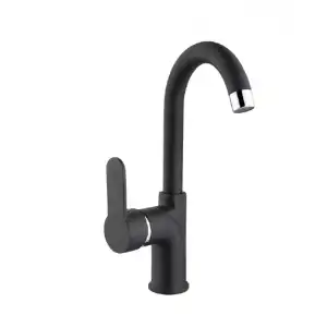 RİVA MİX KUĞU LAVABO BATARYASI SİYAH ( Q35 KARTUŞ )