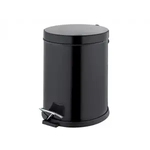 TEMA - PEDALLI ÇÖP KOVASI 5 LT (MAT SİYAH - 430 KALİTE )