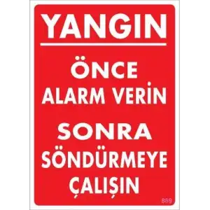 Yangın Nasıl Söndürülür Uyarı Levhası 25x35 KOD:869