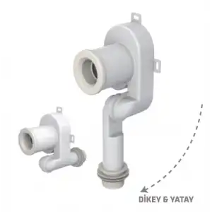 YATAY DÜŞEY FONKSİYONLU PİSUAR SİFONU Q40 / 50 mm ÇIKIŞLI