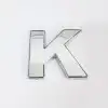 Cemax K Harfi  3,75 cm Krom Yapışkanlı