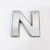 Cemax N Harfi  3,75 cm Krom Yapışkanlı