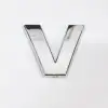 Cemax V Harfi  3,75 cm Krom Yapışkanlı