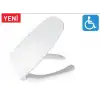 NKP - ENGELLİ KLOZET KAPAĞI (YAVAŞ KAPANAN - METAL MENTEŞE TAKIMI - ÜSTTEN SIKMALI)