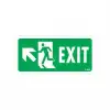 Exit Sol Yukarıı Uyarı Levhası 17,5x25 KOD:960