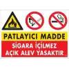Patlayıcı Madde Uyarı Levhası 25x35 KOD:786