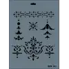 Rich New Seri N-103 Stencil 35x25 cm