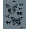 Rich New Seri N-104 Stencil 35x25 cm