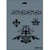 Rich New Seri N-134 Stencil 35x25 cm