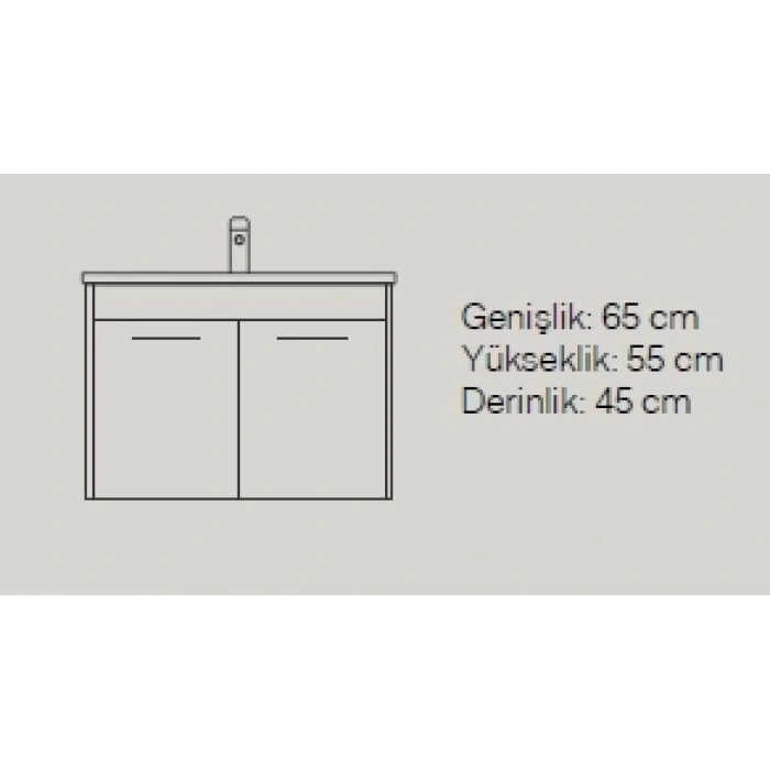 BASİC 65 CM BANYO DOLABI TAKIM
