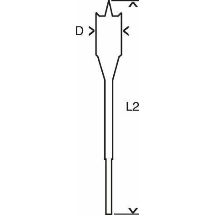 Bosch 26X152 Altıgen Yassı Ahşap Maktap Ucu