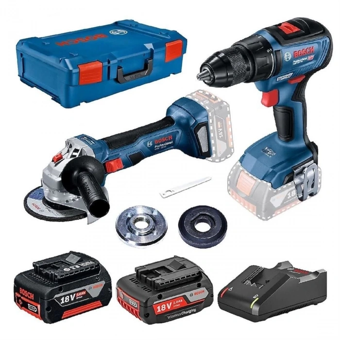Bosch GWS 180-LI + GSR 18V-50 Akülü Taşlama ve Vidalama Matkap Seti