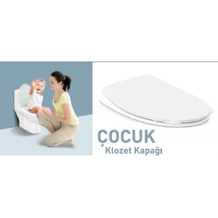 ÇOCUK KLOZET KAPAĞI (YAVAŞ KAPANAN-ÜSTTEN SIKMALI)