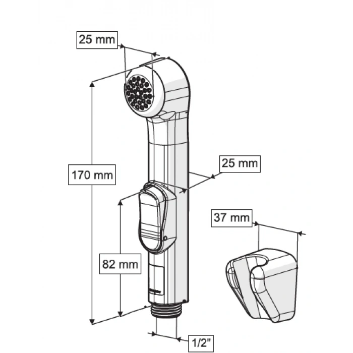 CONSOLATUS PASLANMAZ ÇELİK HORTUMLU TAHARETMATİK (KROM)