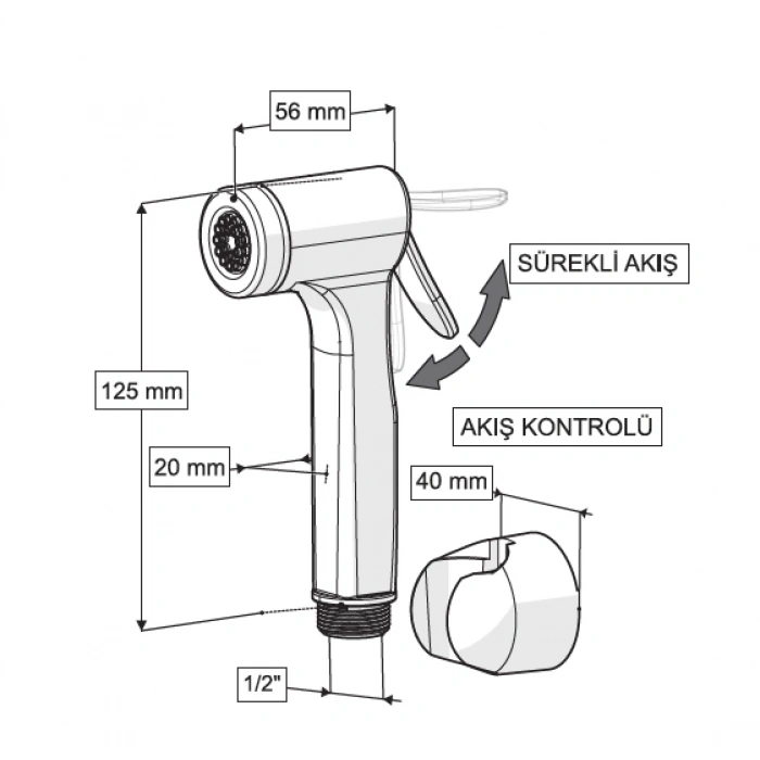 CONSOLATUS PVC HORTUMLU TAHARETMATİK (SİYAH)