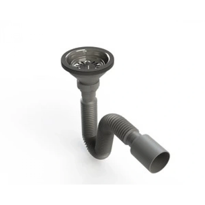 DONAU - ÇÖPMAK KAFALI KÖRÜKLÜ EVYE SİFONU (METAL VİDALI - Q40-50)