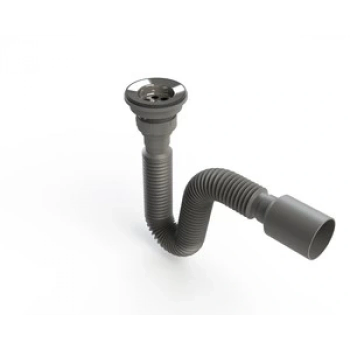 DONAU - LÜX GRİ KÖRÜKLÜ LAVABO / EVYE SİFONU (Ø50)