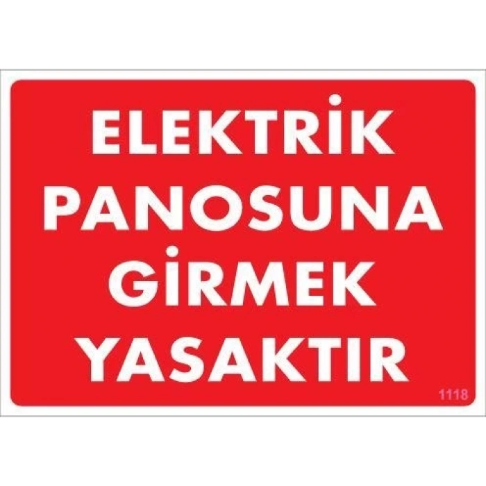 Elektrik Panosu Levhası 25x35 KOD:1118