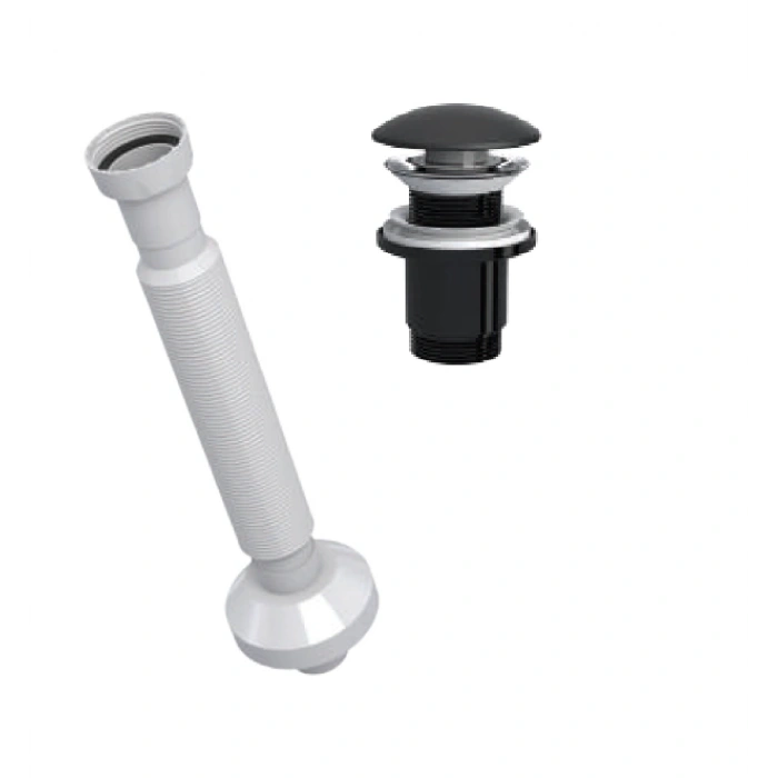 ELİXİR PUP - UP KÖRÜKLÜ SET (MAT SİYAH- SERAMİK BAŞLIK - TAŞMA DELİKSİZ)