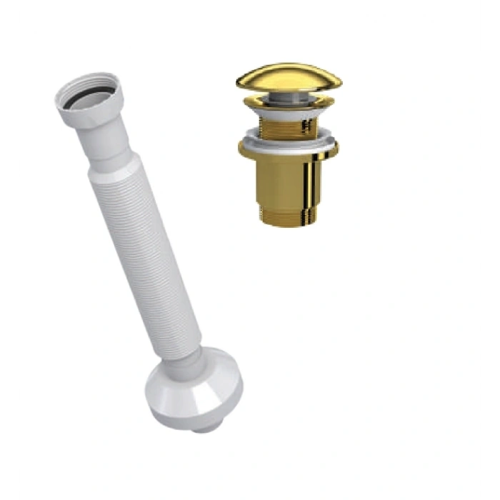 ELİXİR PUP - UP KÖRÜKLÜ SET (PARLAK ALTIN - SERAMİK BAŞLIK - TAŞMA DELİKSİZ)