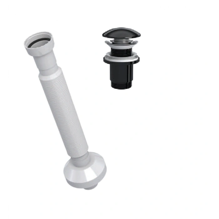 ELİXİR PUP - UP KÖRÜKLÜ SET (PARLAK SİYAH - SERAMİK BAŞLIK - TAŞMA DELİKSİZ)