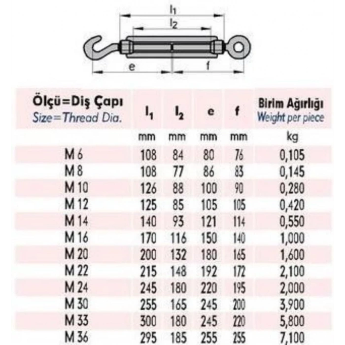 Ennalbur M8 Çektirme ( 4 Adet )