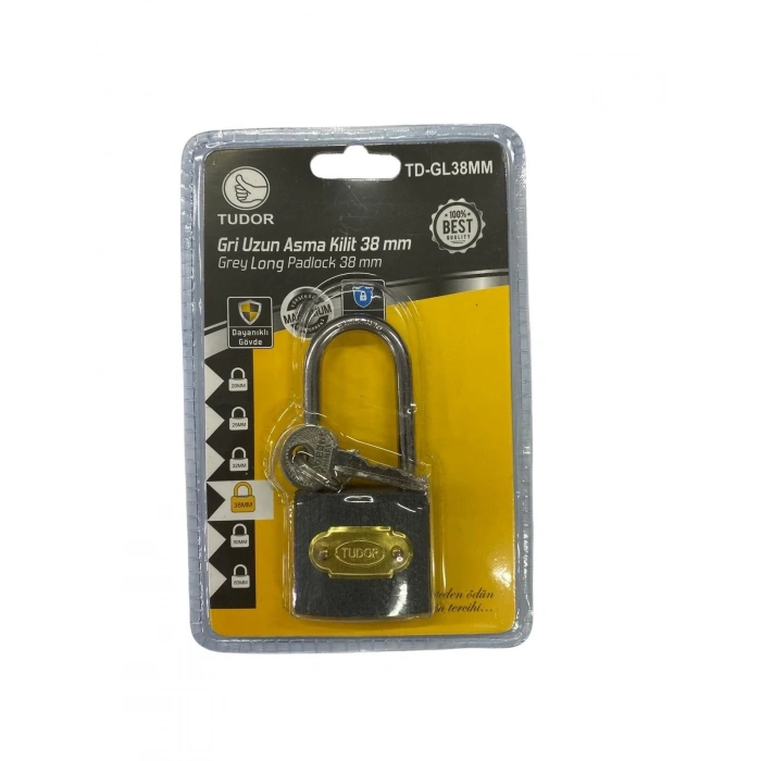 Ennalbur Tudor 38 mm Uzun Gri Asma Kilit
