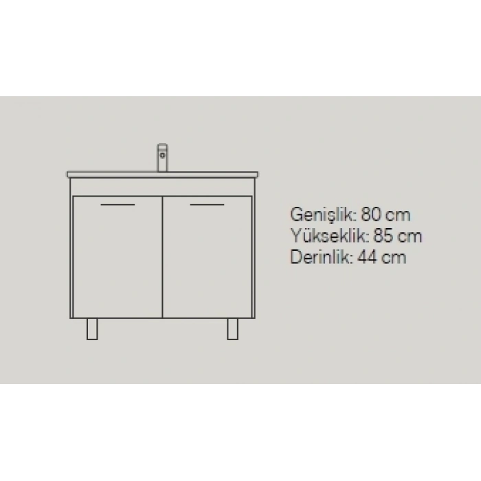 ESTE 80 CM BANYO DOLABI ALT MODÜL